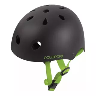 Capacete Bike Skate Patinete Adulto Polisport Urban Pro Cor Preto/verde Tamanho 58 61 Cm