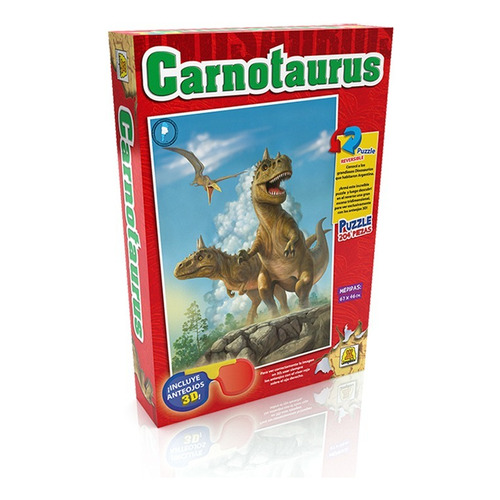 Rompecabezas 3d Carnotaurus 204 Piezas Implás Art 228