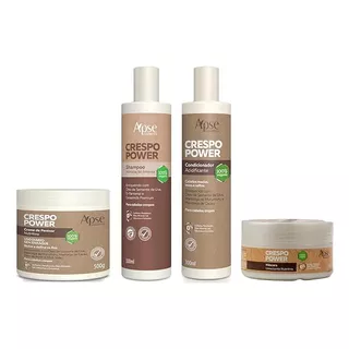 Apse Crespo Power Shampoo E Condicionador E Máscara E Creme 