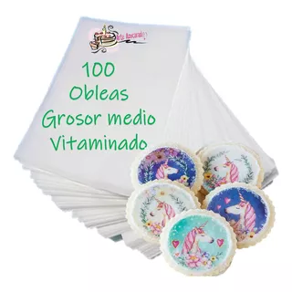 Oblea De Arroz Grosor Medio 100 Pzas A4 Hojas Con Vitaminas