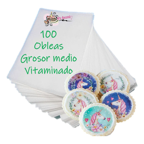 Oblea De Arroz Grosor Medio 100 Pzas A4 Hojas Con Vitaminas