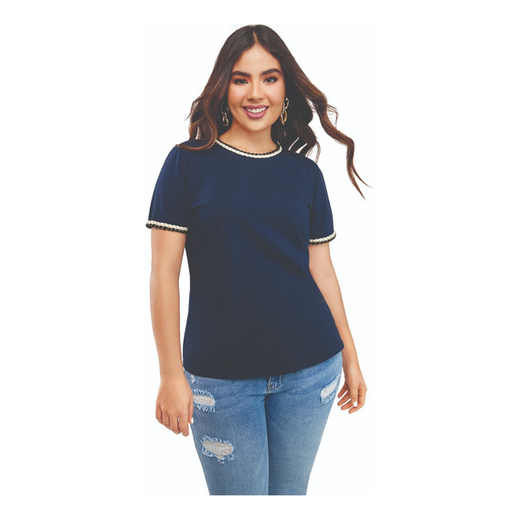 Playera Dama Azul Oxford 912-13