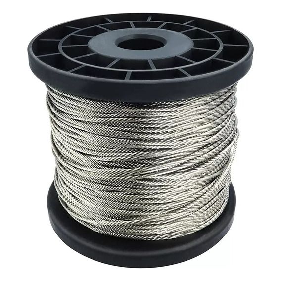 Piola Cable De Acero 1 Mm Rollo De 100 Metros Galvanizado