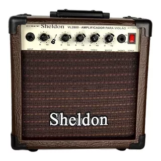Amplificador Sheldon Vl2800 Para Violão  20w Cor Marrom 125v/250v