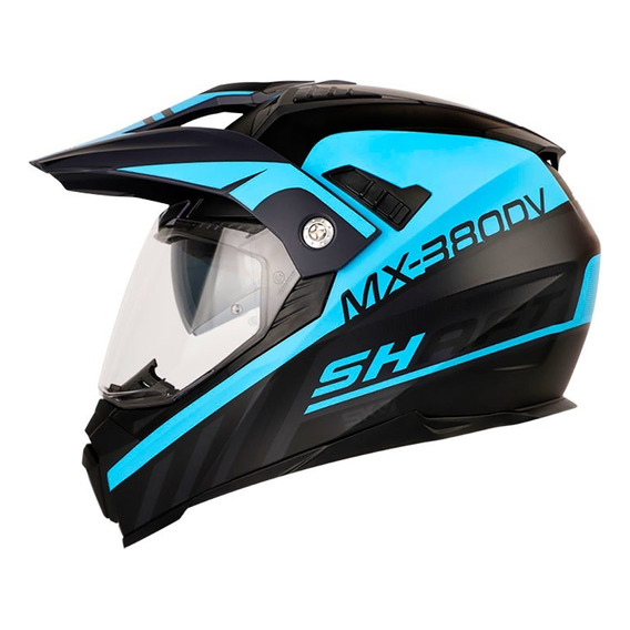 Casco Shaft Mx380 Multiproposito Certificado Doble Visor