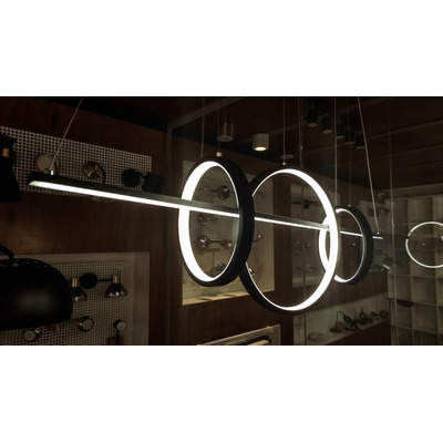 Lampara Colgante Perlonger 48w Led Smart Dimerizable Cie Negro