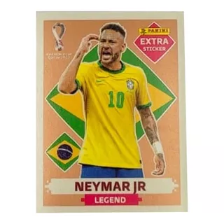 Estampa Messi Cr7 Neymar Mbappe Qatar22 Extra Sticker Bronce