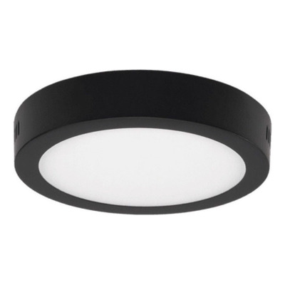 Panel Led De Plafon Aplique Macroled 24w Redondo 220v Negro