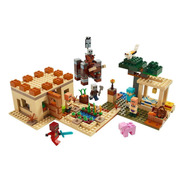 Set De Construcción Lego Minecraft The Illager Raid 562 Piezas  En  Caja