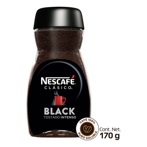 Nescafé Clásico Black tostado intenso café soluble 170g