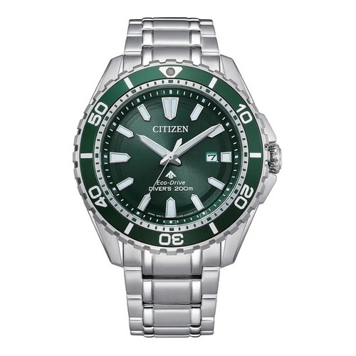 Reloj Citizen Promaster Diver Bn0199-53x Hombre Ts Color de la correa Plateado Color del bisel Verde Color del fondo Verde