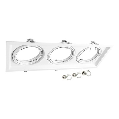 Spot Embutir 3 Luces Scenic Cardanico Profesional Ar111 Sf  Blanco