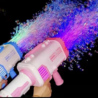 Burbujero Bazooka A Carga Usb Bubble Rocket Especial Con Luz