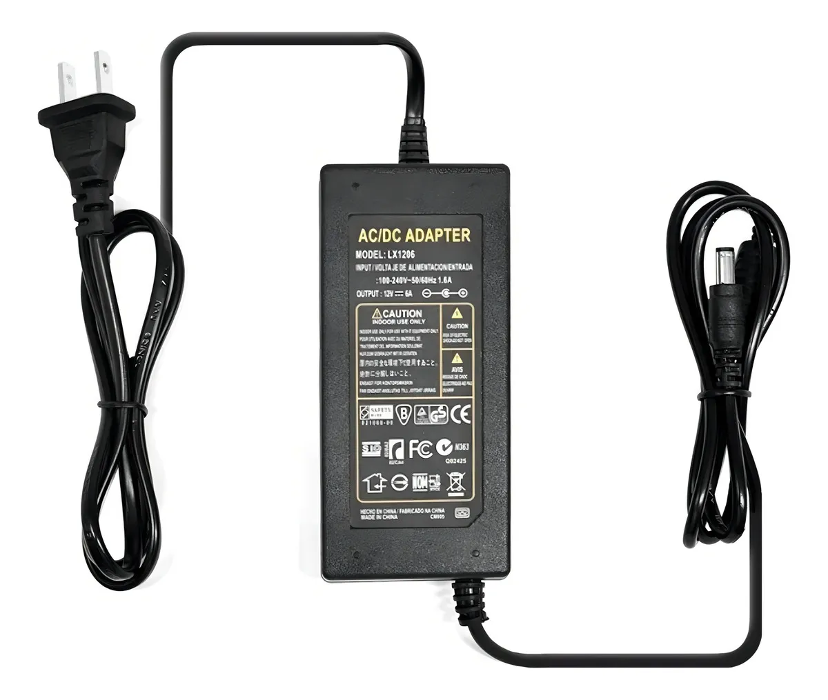 Eliminador 12v 5a Adaptador Fuente 12v 5a Conector 2pzs