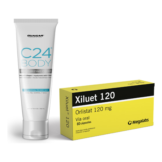 Pack Xiluet X 60 Cápsulas + C24 Body® 250ml | Adelgazamiento
