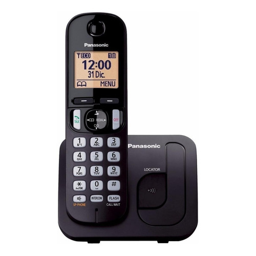 Teléfono Panasonic DECT  KX-TGC210N inalámbrico - color negro