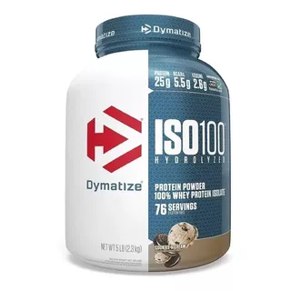 Suplemento En Polvo Dymatize Iso-100 Proteína Sabor Cookies & Cream En Pote De 2.3kg