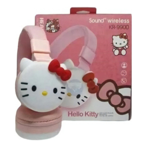 Audífonos Diadema Diferentes Personajes Bluetooth Ajustables Color Hello Kitty
