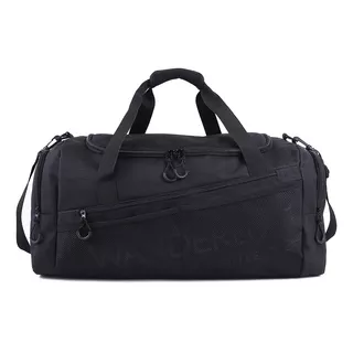 Bolso Sport Urbano Bolso De Viaje Grande Wanderlust Color Negro