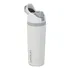 Botella Acero Inox Tapa Con Botón De Bloqueo 600 Ml Lincolns Color Blanco