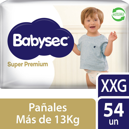 Babysec Super Premium XXG 54 unidades pañales bebé cuidado total