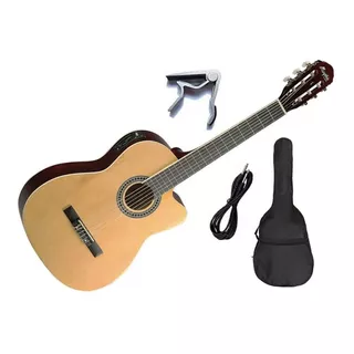 Violão Tagima Memphis Ac-60 Nylon Elétrico Capa Cabo Capo Nf