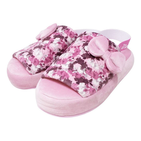 Pantufla Puff Disney Minnie Mouse Color Rosa Para Dama