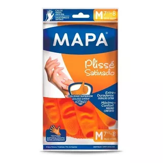 Guante Mapa Pirelli Plisse Naranja  X 30 Pares E/ Sin Cargo