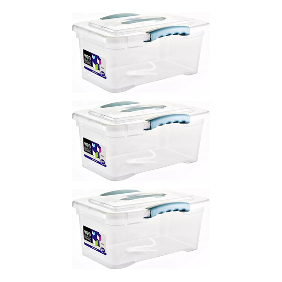 Pack 3 Cajas Organizadora 6 Litros 33x22x15cm Wenbox | Wenco