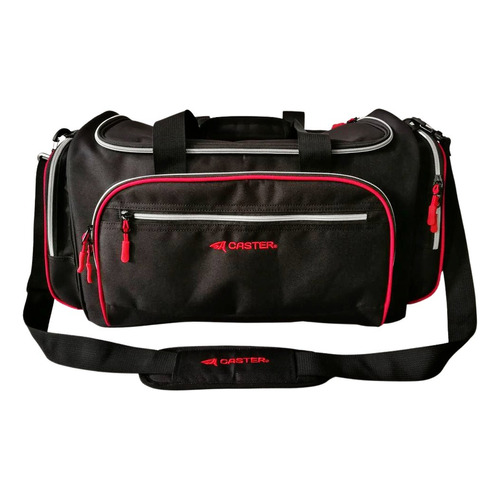 Bolso Pesca Caster 104 Ideal Pejerrey 14 Bolsillos 54x30x28 Color Negro