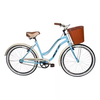 Bicicleta Aro 26 Ntz  Urbana Retro Vintage Com Cesta Pet