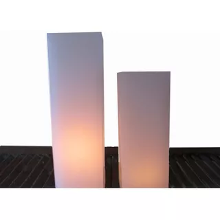 4 Velas Decorativas Luminária Cachepot 2(12x20) E 2(12x30cm)