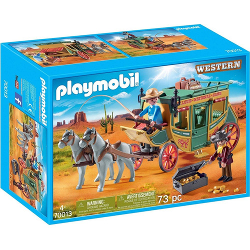 Juego Playmobil Western Carruaje Del Oeste 73 Piezas 3