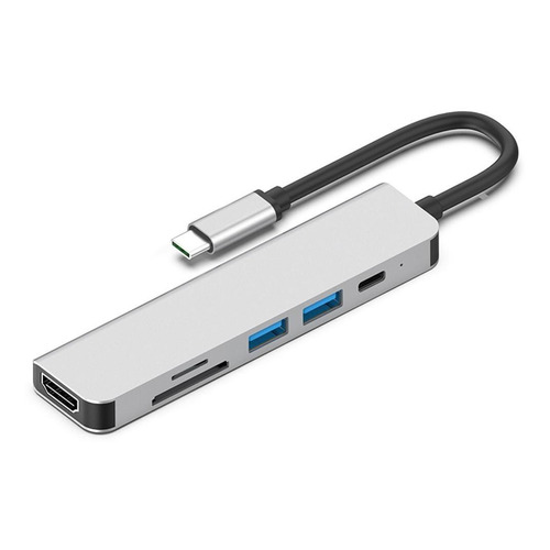 Hub Usb Tipo C Adaptador 6 En 1 Windows Macbook