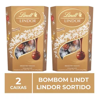 Bombom De Chocolate Suíço Lindt Lindor Sortido 2 Caixas 200g