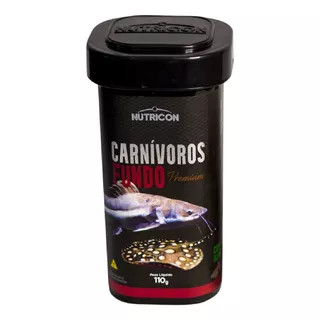 Ração Peixe Carnívoro Fundo Nutricon 110g Com Alho