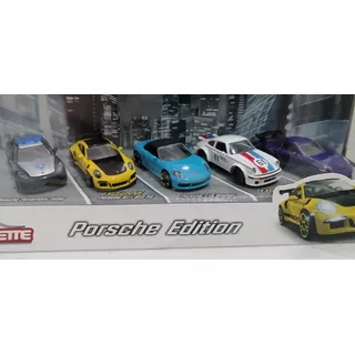 Set Autos Porsche Edition, Escala 1:64, Majorette, Metálico.