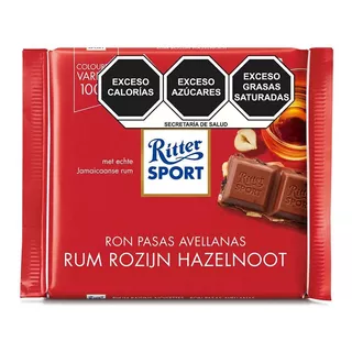 Chocolate Ritter Sport Ron Con Pasas 100g