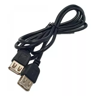 Cabo Usb 2.0 Extensor 2 Metros Extensão Fêmea X Fêmea Cor Preto