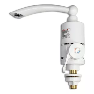 Canilla Electrica Calentador Agua Fria/caliente 3000w Full Acabado Blanco Color Blanco