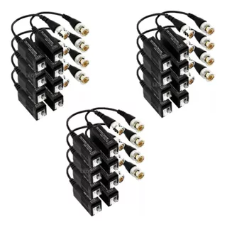 12 Pares Video Balun Cam. Cftv Conversor Utp Hd Tvi Cvi Ahd