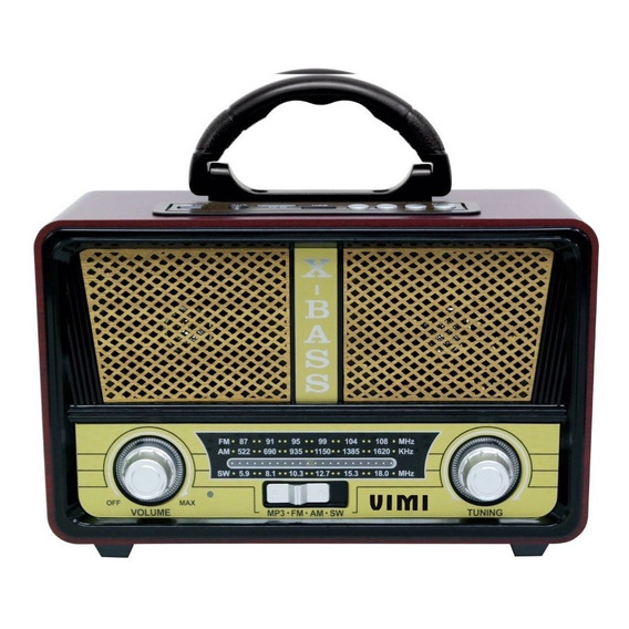 Bocina Retro Vintage Recargable Mp3 Usb Bluetooth Radio Fm