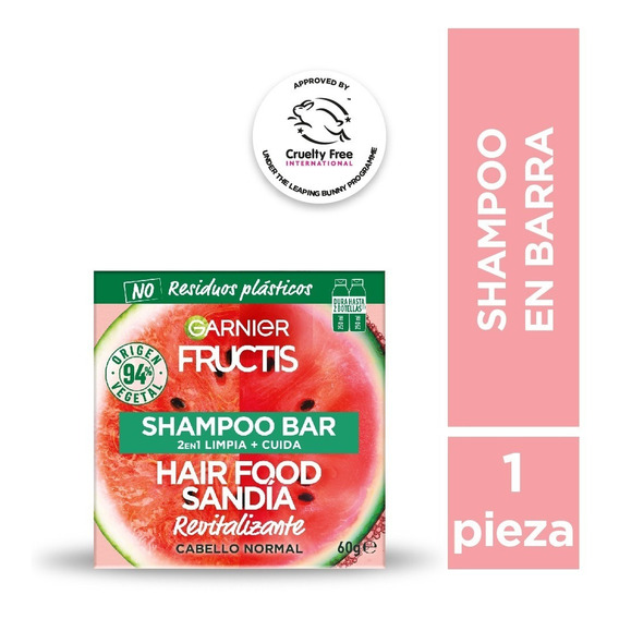 Shampoo Garnier Fructis Hair Food 2 En 1 Sandia - 60gr