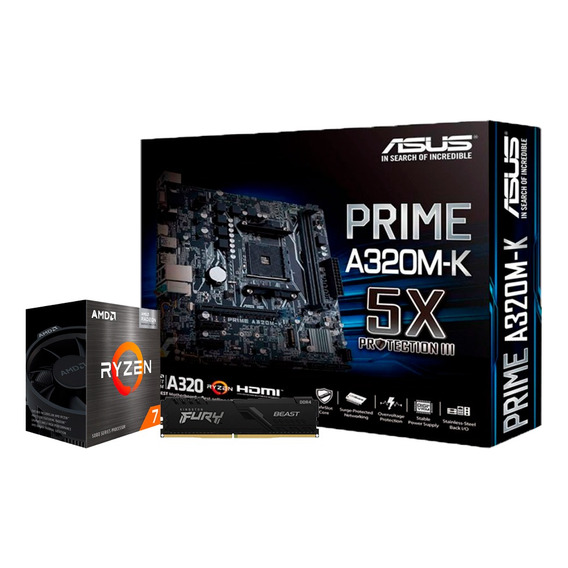 Kit Actualización Gamer Ryzen 7 5700g Tarjeta 16gb