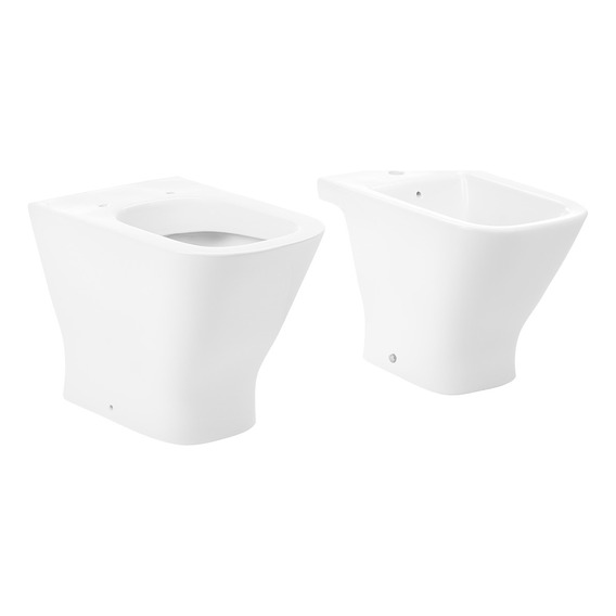 Combo Roca The Gap Baño - Inodoro Corto + Bidet 1 Agujero