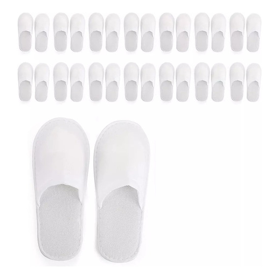 30pcs Pantuflas Desechables Blanca Boda Hotel Spa