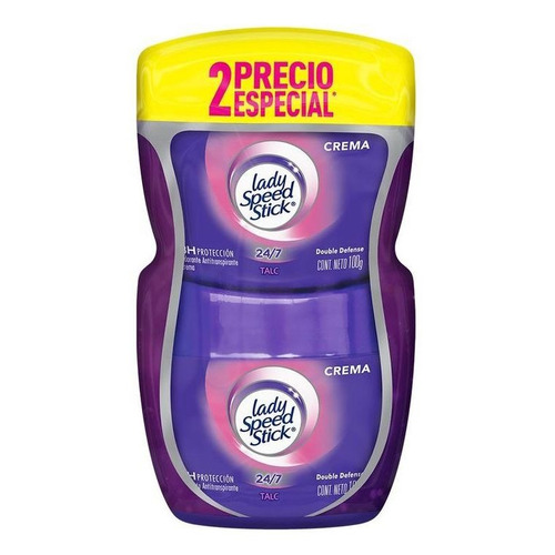 Antitranspirante en crema Lady Speed Stick Talc pack de 2 u