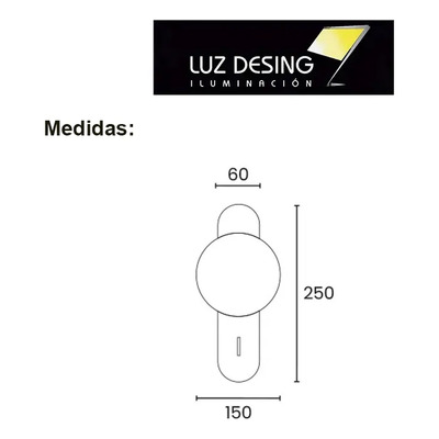 Aplique Pared Bahia Led Con Tecla Tulipa Opal Blanco