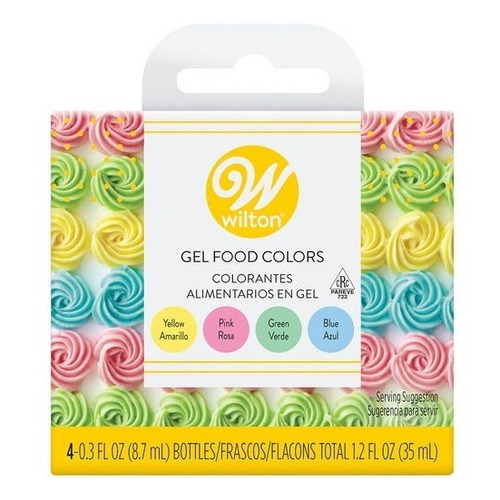 Colorante Gel X 4 Glase Masa Colores Pastel Wilton Titanweb