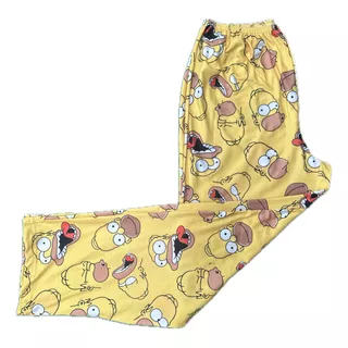 Pantalon Pijama Homero Simpsons Amarillo Modal Premium